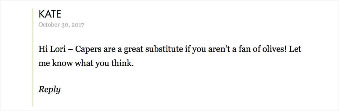 sample blog comment