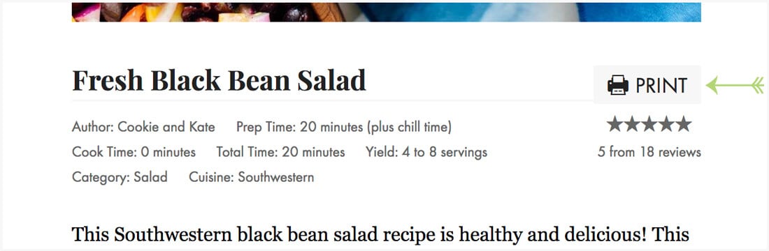 How to Print Recipes