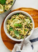 Gaby's Pasta with Peas and Pesto